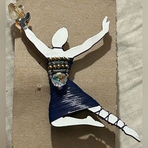 LIZTECH Vintage Handmade The Leaper Brooch 1998